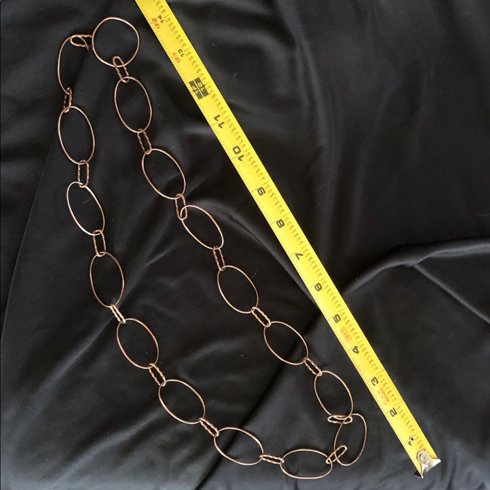 Copper wire light weight long necklace